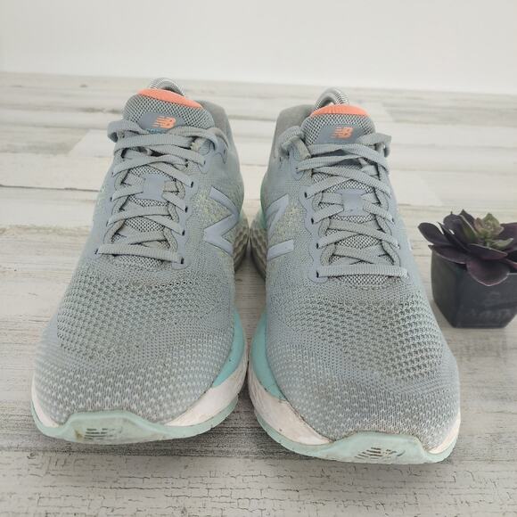 New Balance Fresh Foam 880 V10 Grey/Blue Running Lace Up Sneakers Size 10 - Picture 3 of 6